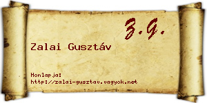 Zalai Gusztáv névjegykártya